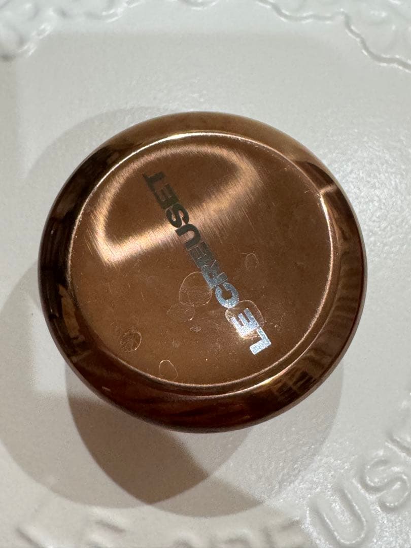 ルクルーゼ ココットロンド 20cm レースレリーフ コットン カッパー