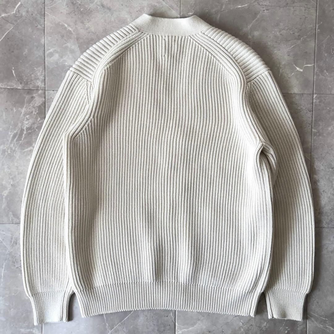 BATONER リブニット Vネック カーディガン セーター サイズS ホワイト