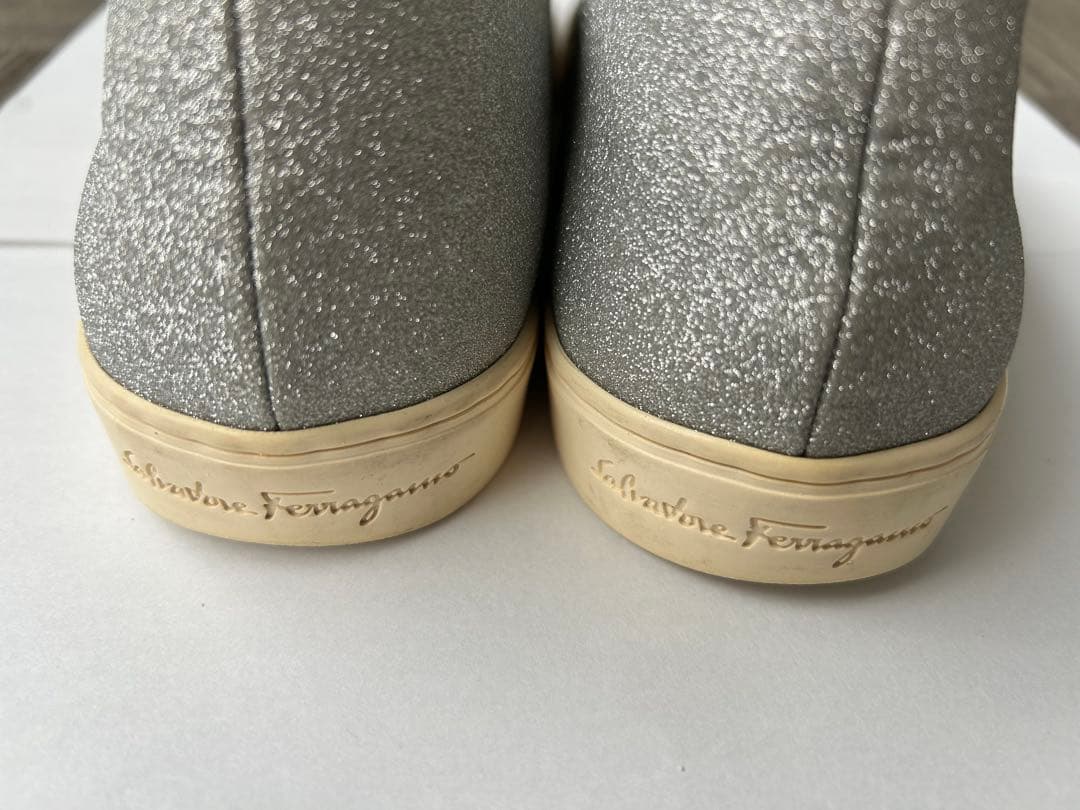 Ferragamo スニーカー ラメ シルバー 24cm 23.5cm ７D