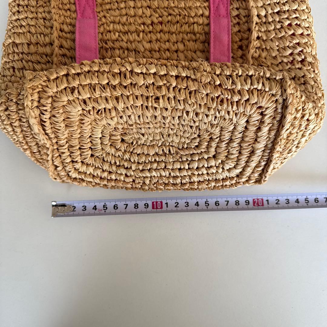 LUDLOW ラドロー グレープハンドル ラフィア かごバッグ ピンク - メルカリ