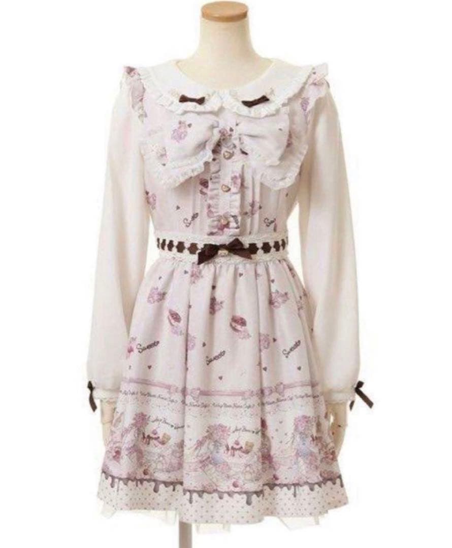 LIZLISA ‪‪❤︎ Whip Bear Home Cafe柄ワンピース - メルカリ‬‬