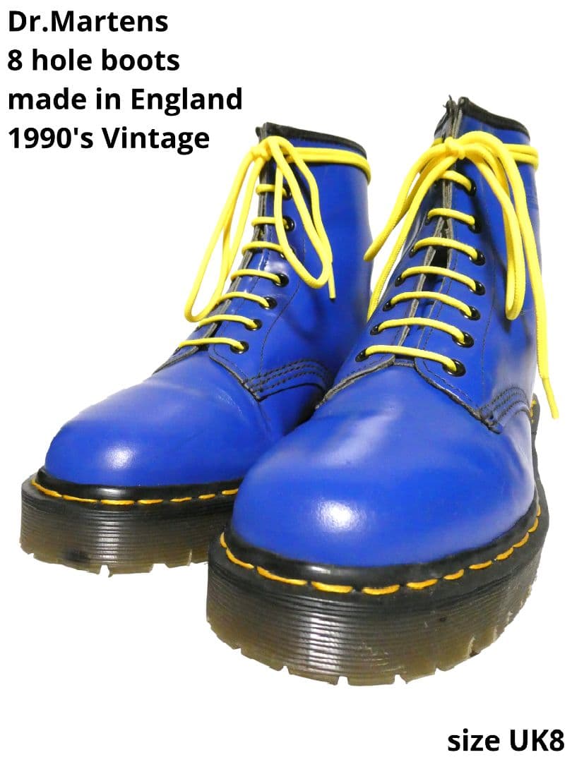 UK8！激レア！美品！イングランド製！ドクターマーチン8ホールブーツ