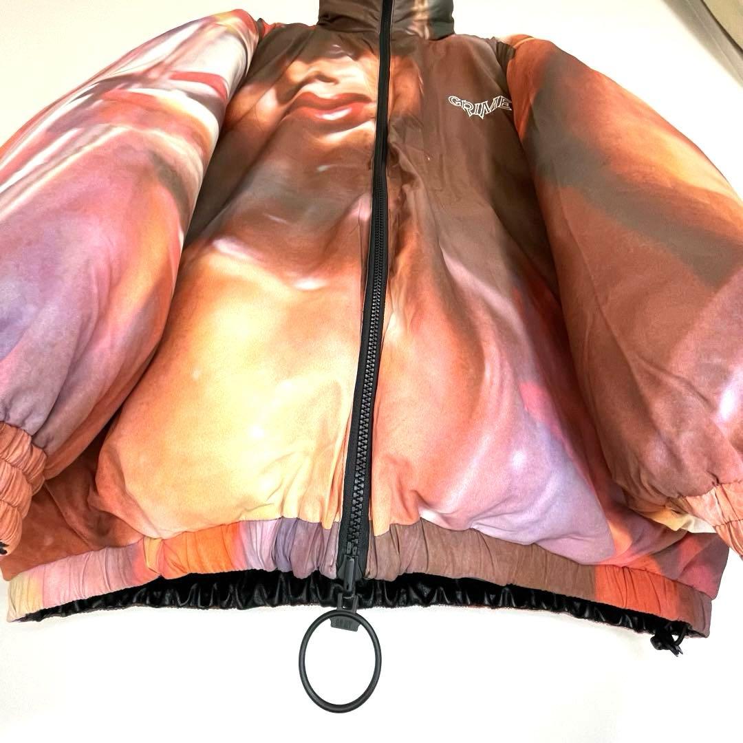 GRIMEY GRMY リバーシブル パフジャケット L ブラック 総柄