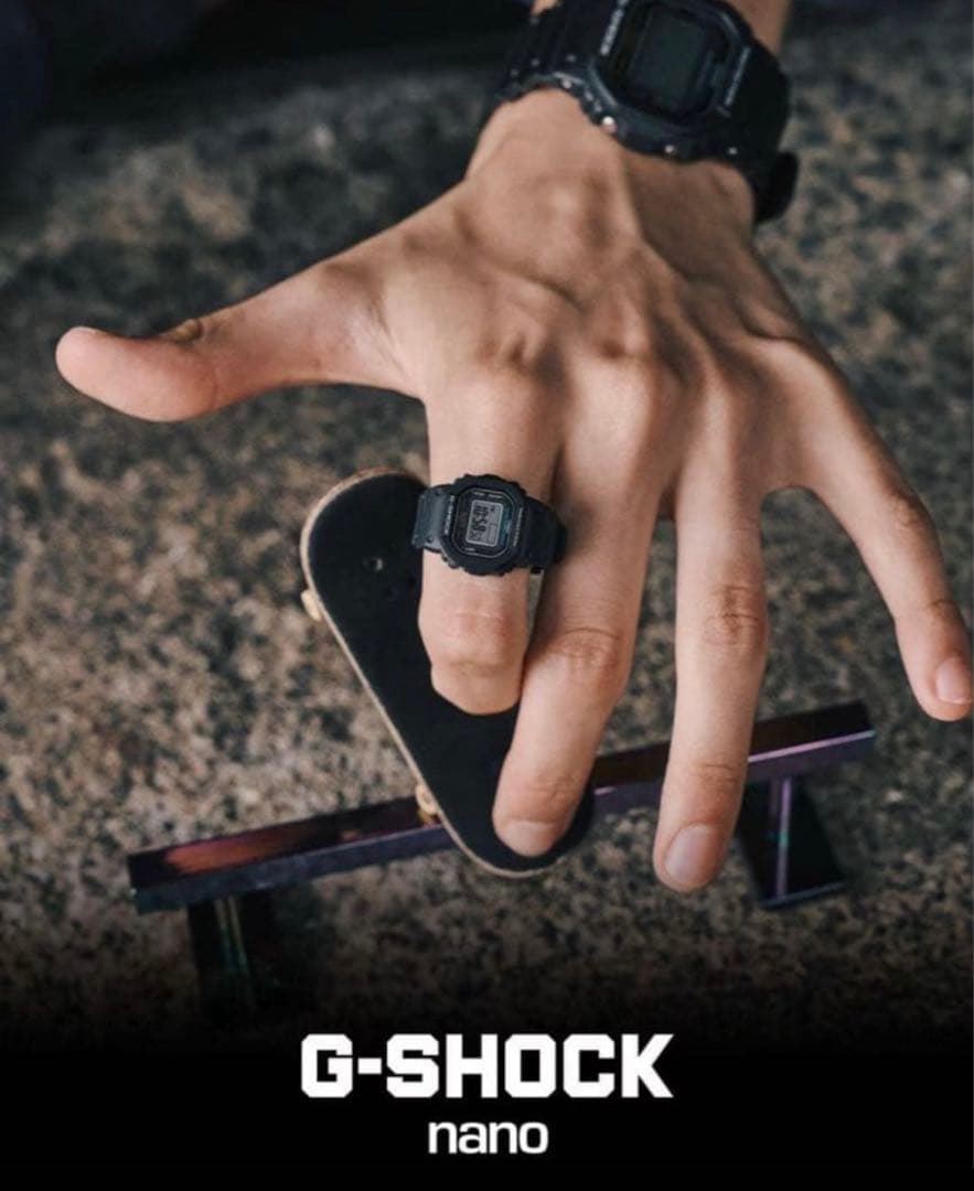 黒 CASIO G-SHOCK nano DWN-5600-1JR 指輪 時計 - メルカリ