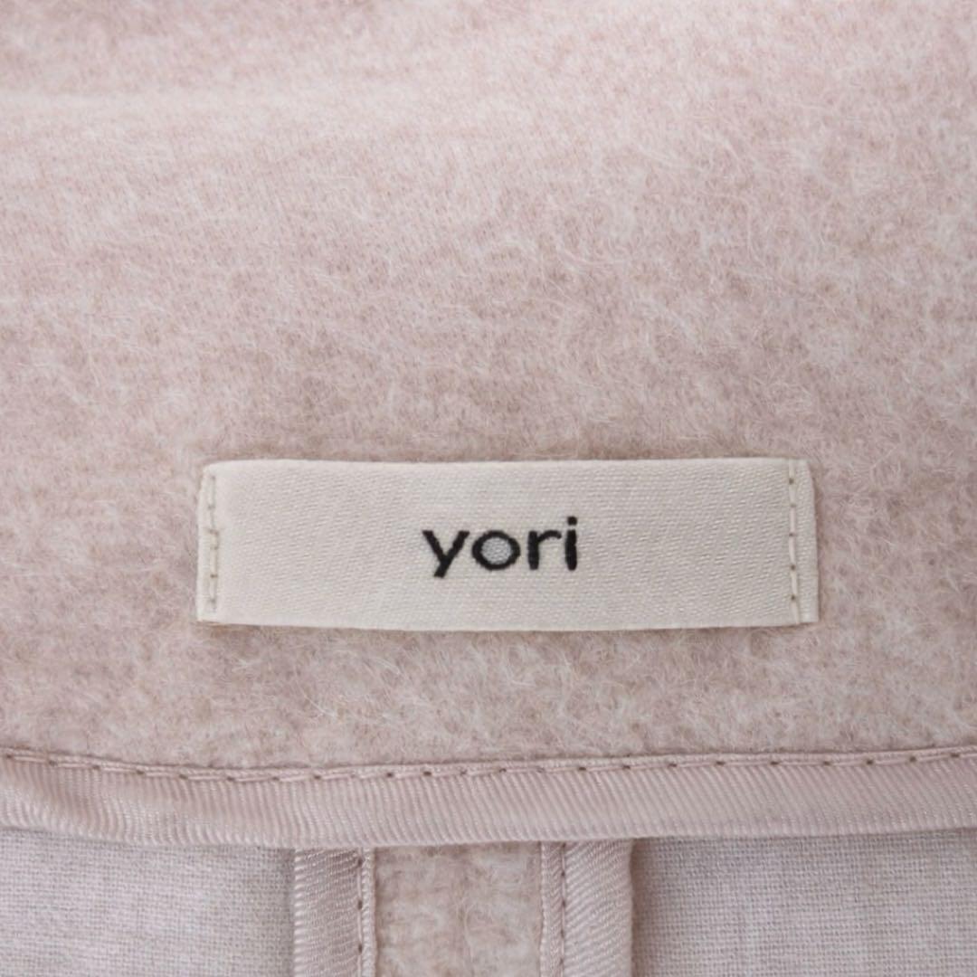 完売品＊yori ウール モヘア シャギージャケット ピンク ノーカラー