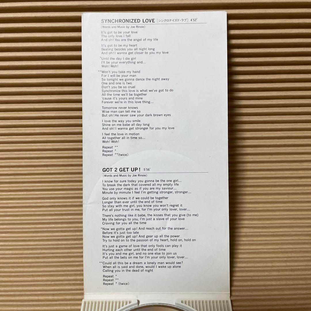 ジョー・リノイエ シンクロナイズド・ラブ 8cm cd 武富士CMソング