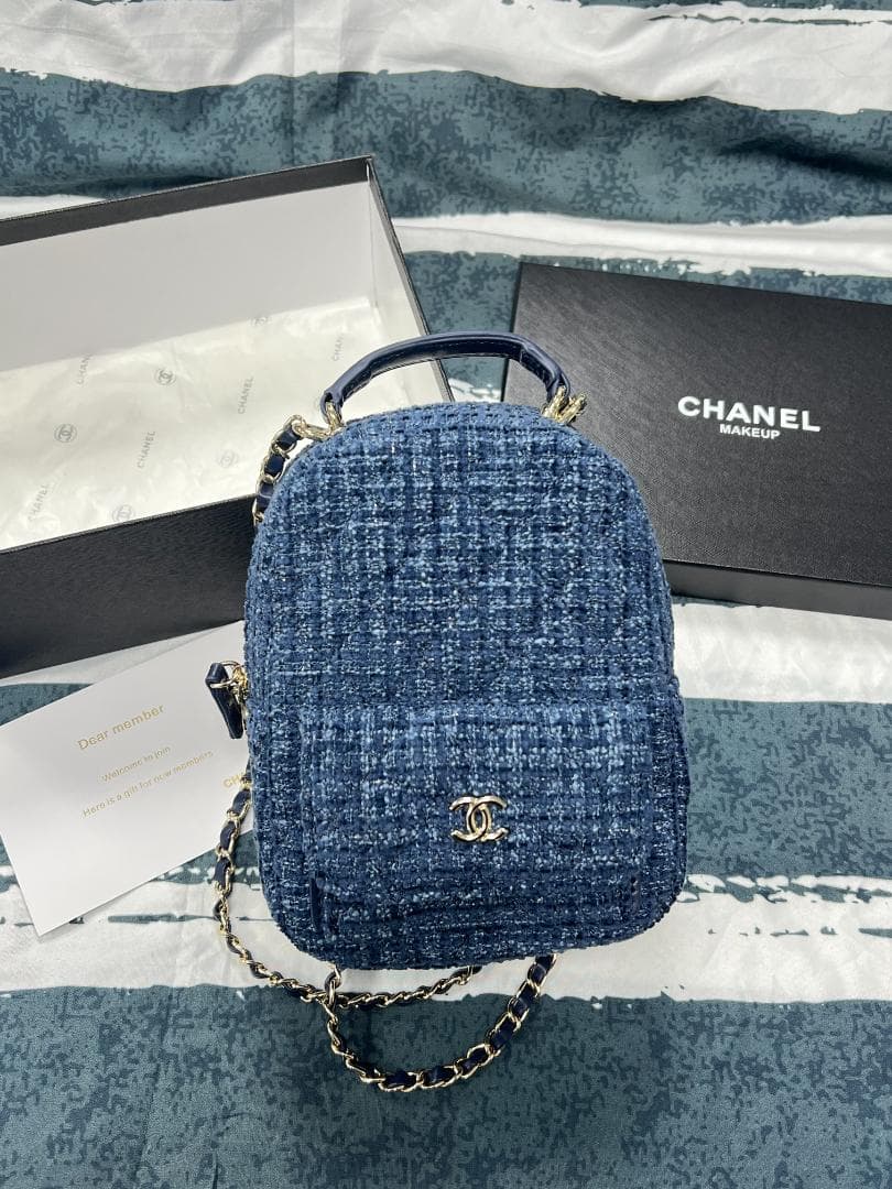 ✨状態良好 非売品 ツイードバックパック ネイビー 46aba66bcf54da266c26e42ba76031