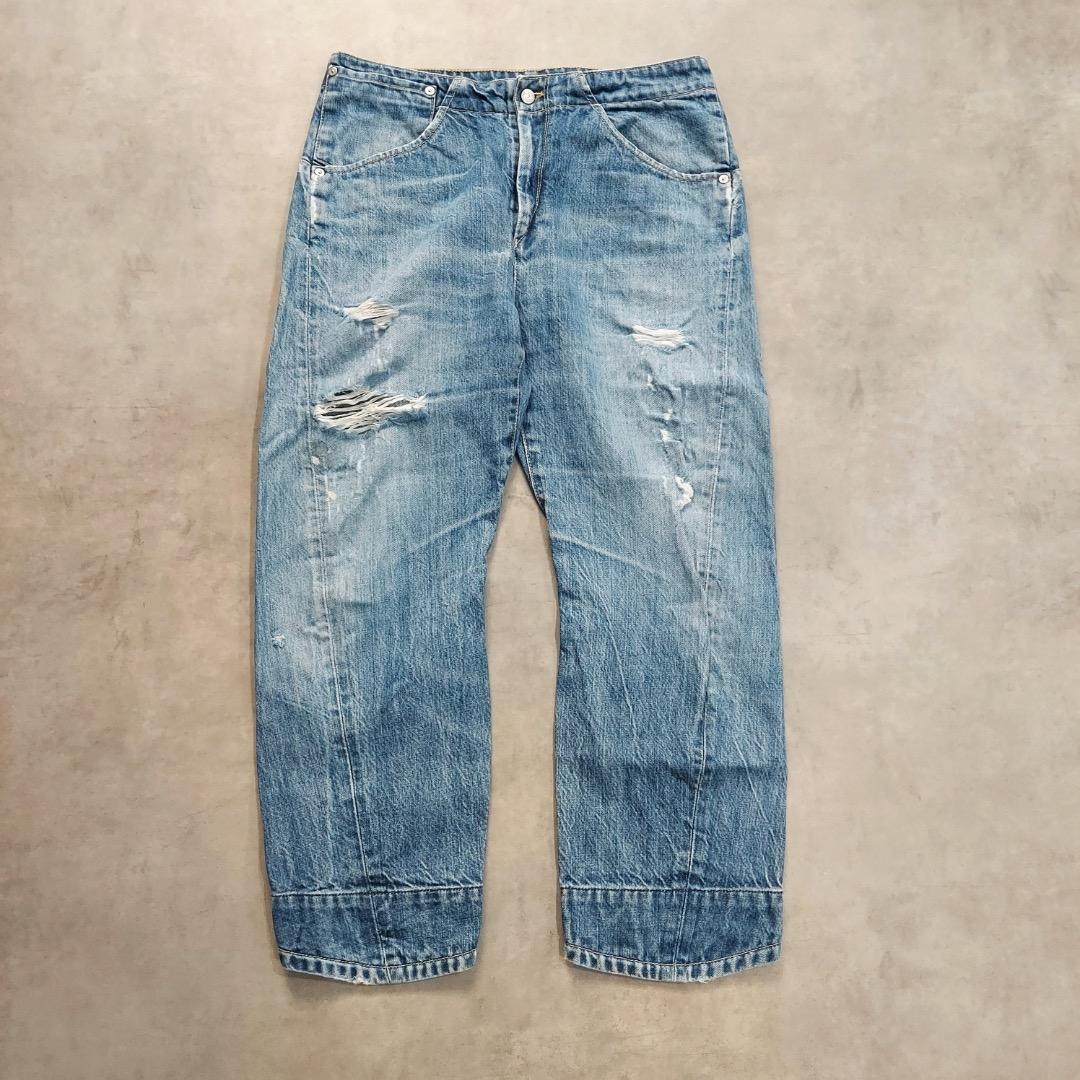 リーバイス エンジニアード ジーンズ W32 00s 青 古着 立体 18651