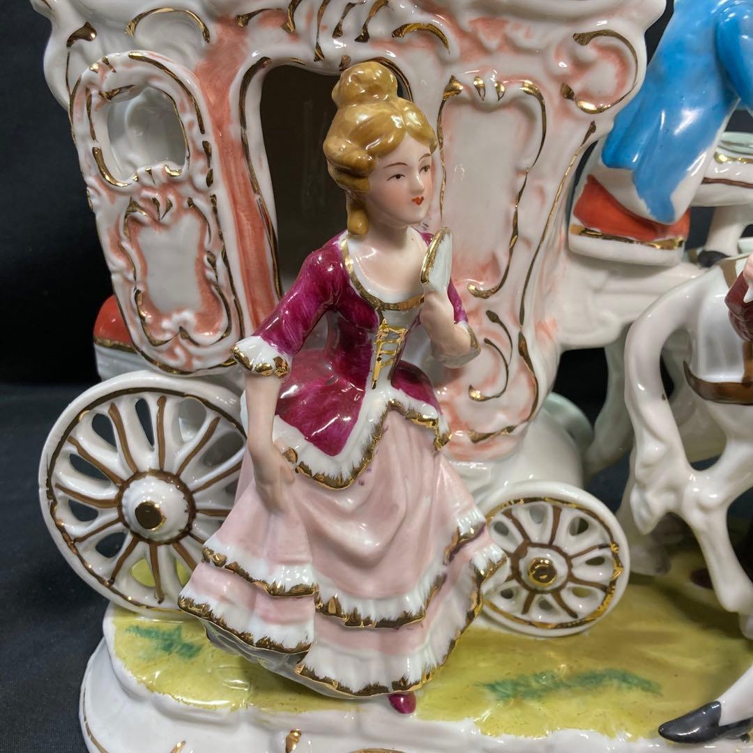 美品】加藤工芸 4頭立て馬車 陶器置物 瀬戸マイセン - メルカリ