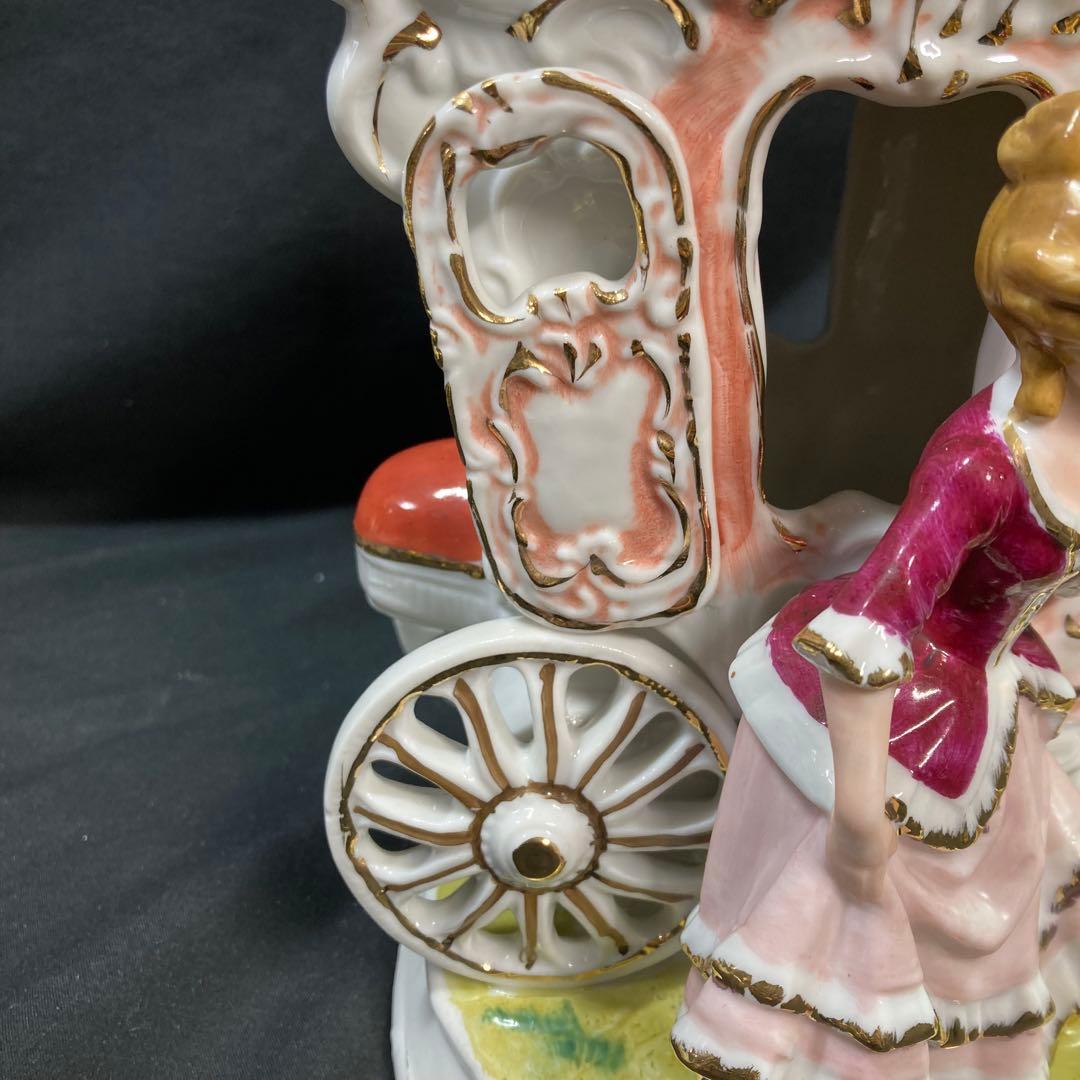 美品】加藤工芸 4頭立て馬車 陶器置物 瀬戸マイセン - メルカリ