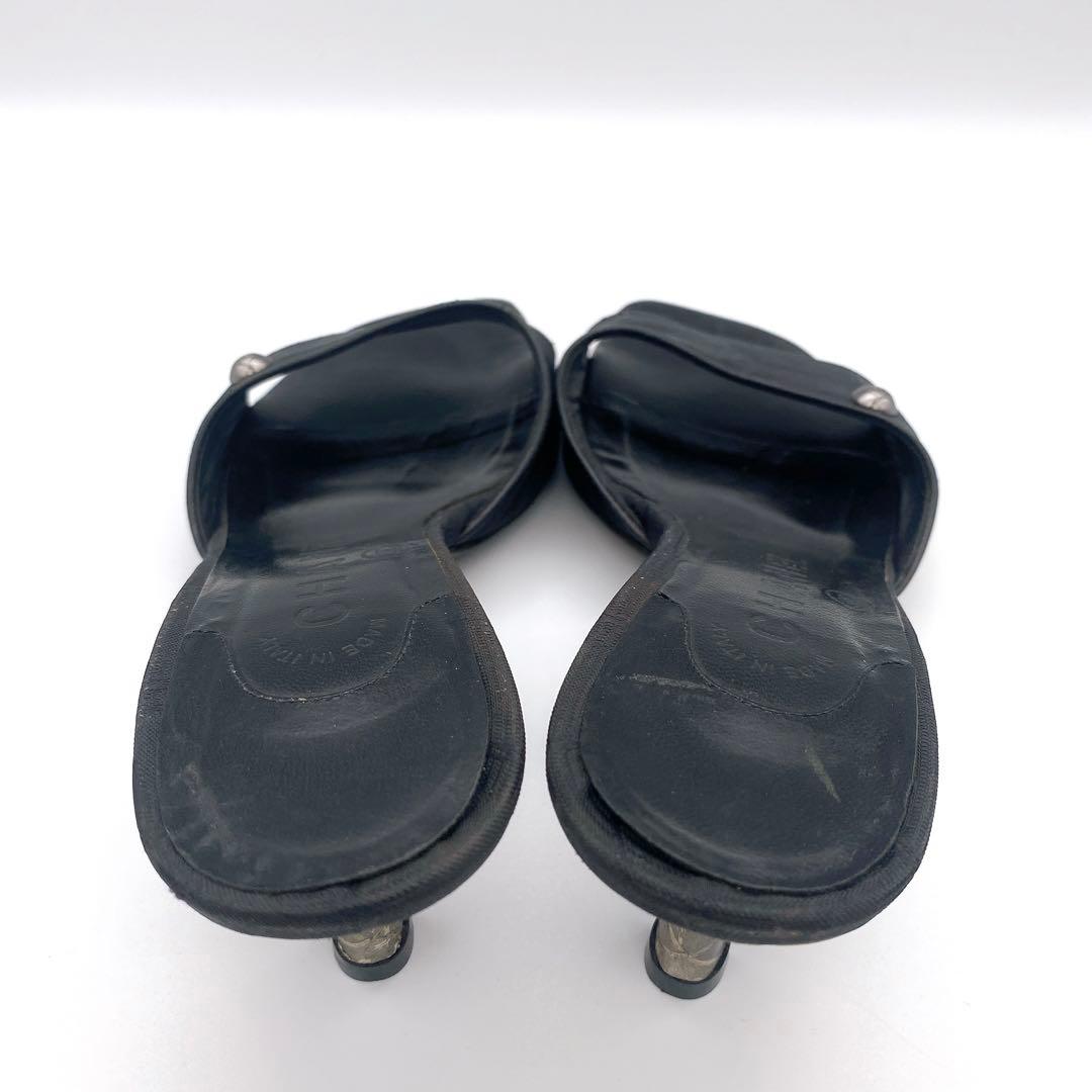 CHANEL シャネル ニュートラベルライン ココマーク ミュール 23.5cm