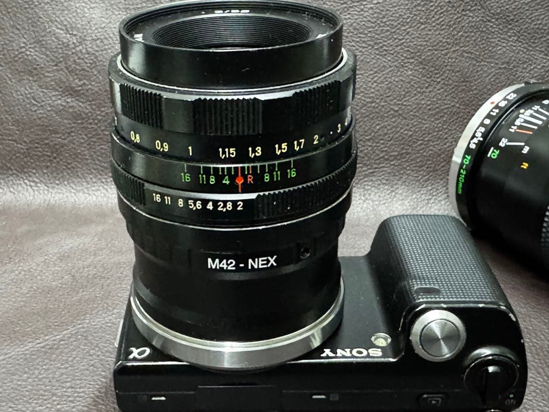 Sony NEX-5 ぐるぐるボケHELIOS-44M、オリン70-210mm