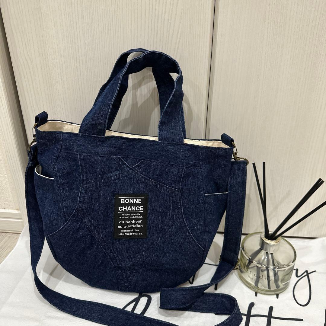 サロペットデニムリメイクトートバッグ（小）ショルダーバック - メルカリ