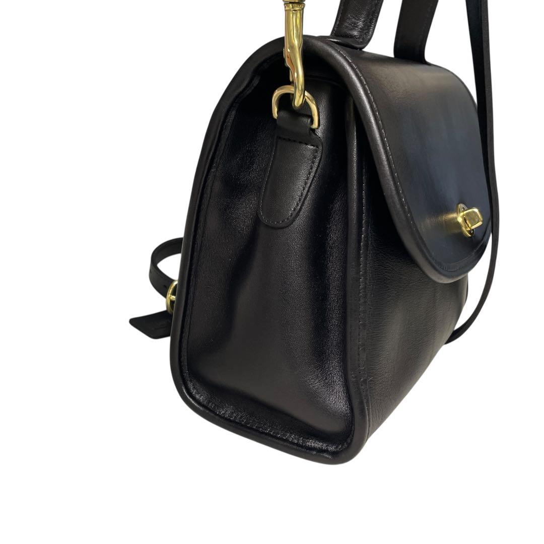 美品」 オールドコーチ 9977 USA 2way ブラック ショルダーバッグ