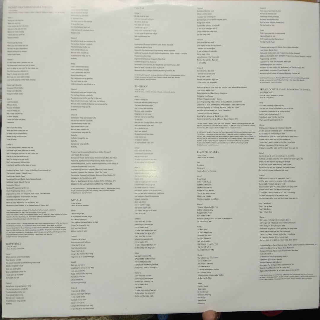 97年EU盤LP] マライア・キャリー/バタフライ - メルカリ