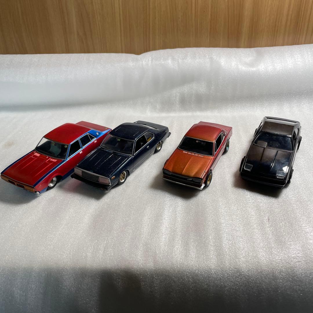 【完成品】旧車 プラモデル 4台セットケンメリ ハコスカ ジャパン セリカ 完成品】旧車 プラモデル 4台セットケンメリ ハコスカ ジャパン セリカ