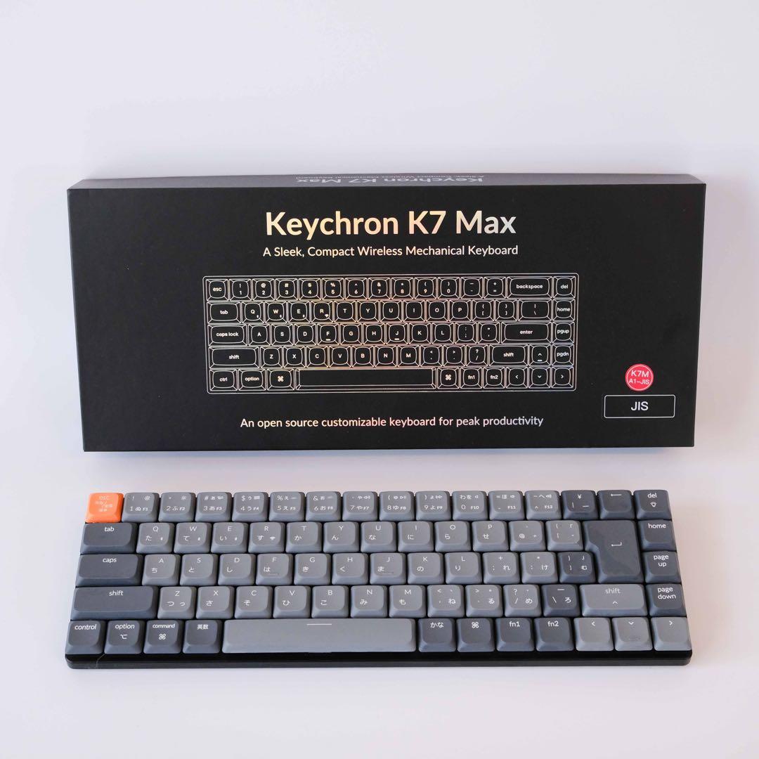Keychron K7 Max メカニカルキーボード JIS配列 赤軸 Keychron K7 Max QMK/VIA ワイヤレス カスタム・メカニカルキーボード
