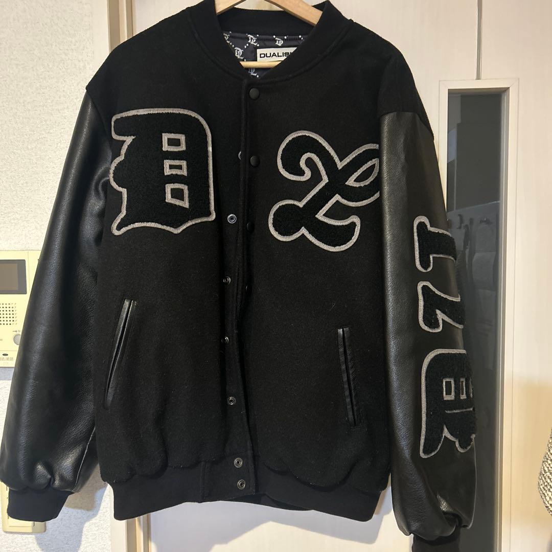 DUALISM スタジャン ブラック アウター ジャケット ストリート DUALISM(デュアリズム) / スタジャン/--/ポリエステル/BLK | 古着の