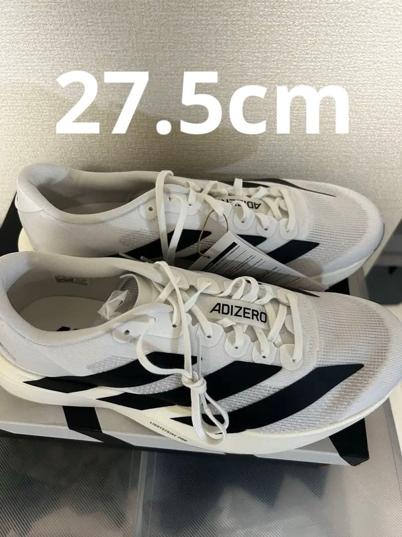 ADIZERO EVOSL ランニングシューズ ホワイト/ブラック アディダス メンズ アディゼロ EVOSL WOVEN adidas ADIZERO EVOSL