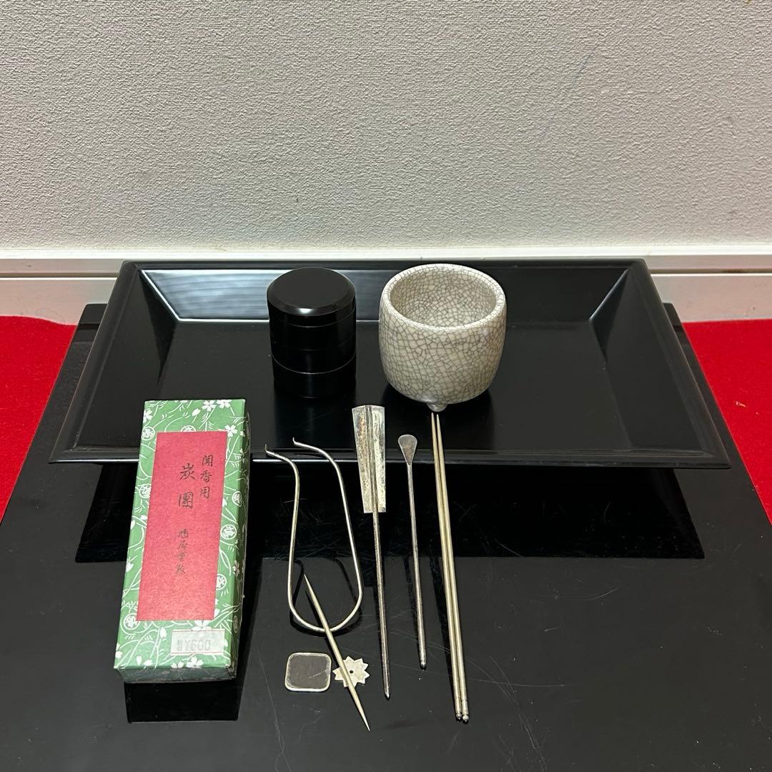 真塗香盆セット 茶道具懐石鵬雲斎坐忘斎淡々斎即中斎棗水指茶杓水屋