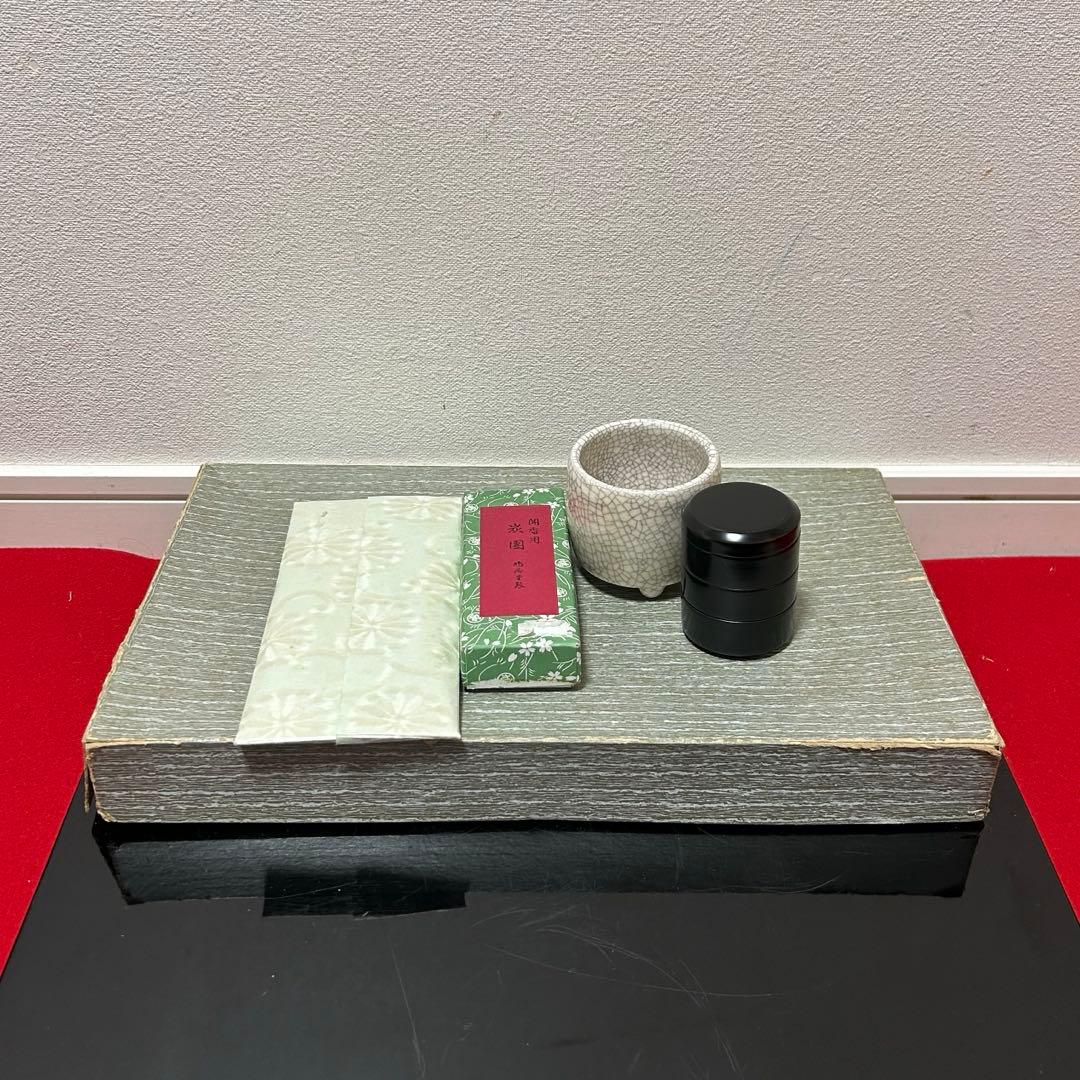 真塗香盆セット 茶道具懐石鵬雲斎坐忘斎淡々斎即中斎棗水指茶杓水屋