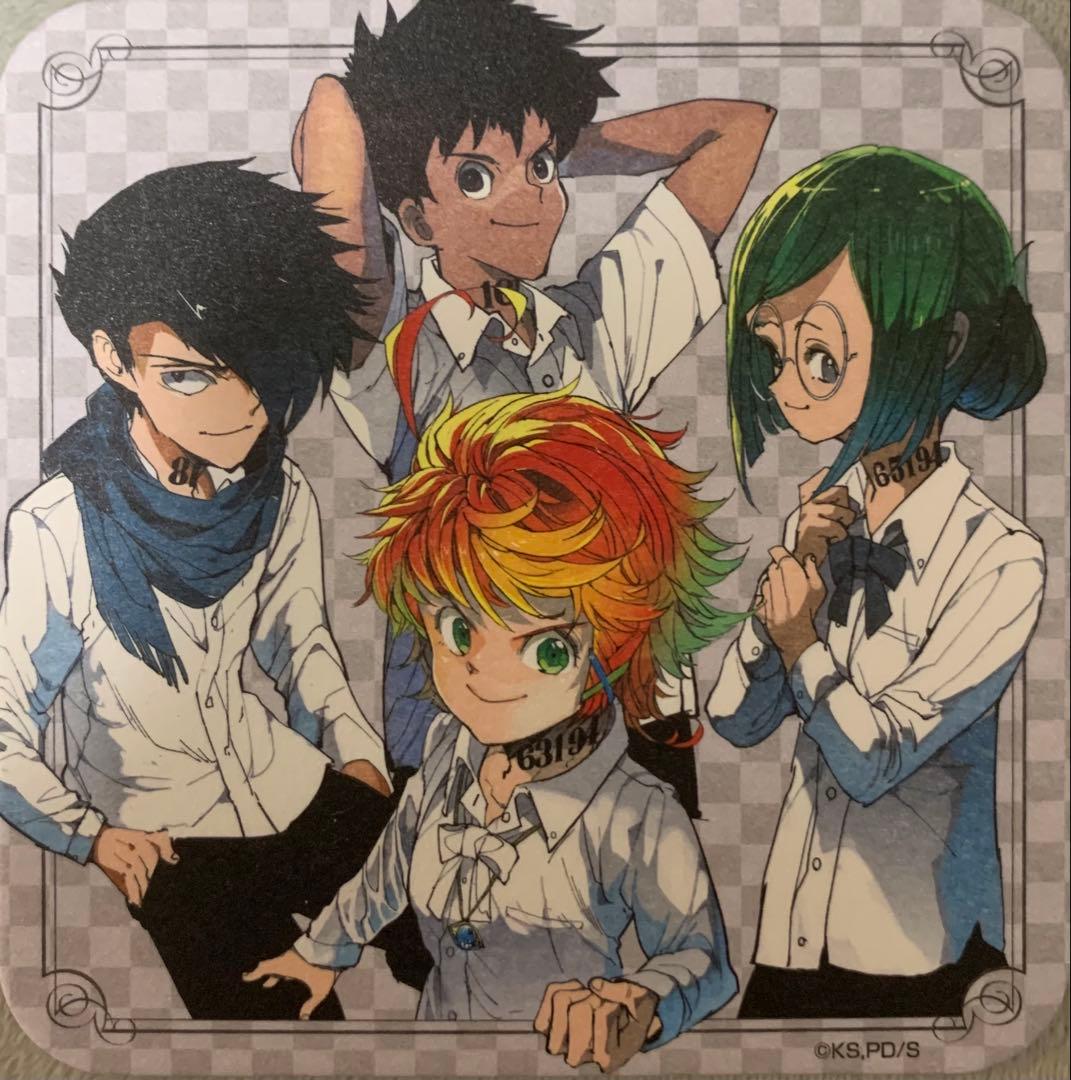 ☆ 約束のネバーランド アートコースター エマ レイ ドン ギルダ