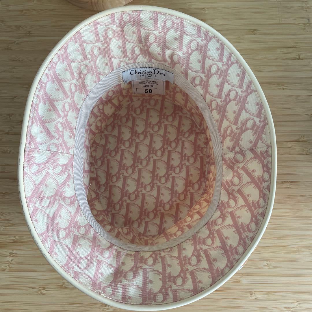 Dior ピンク トロッター柄 バケツハット サイズ58 - メルカリ