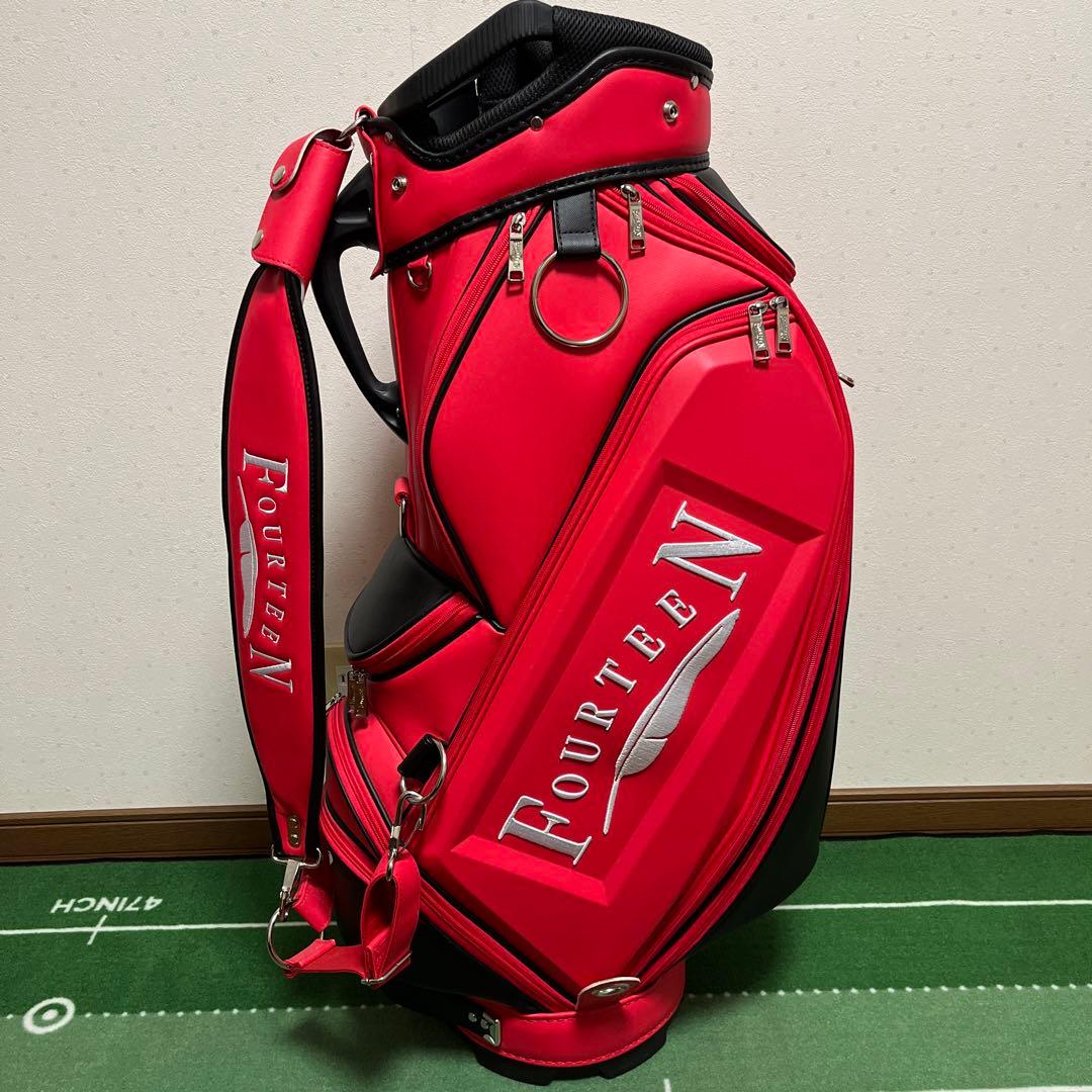 ☆コース1回使用のみ⭐︎3点式⭐︎フォーティーンゴルフキャディバッグ