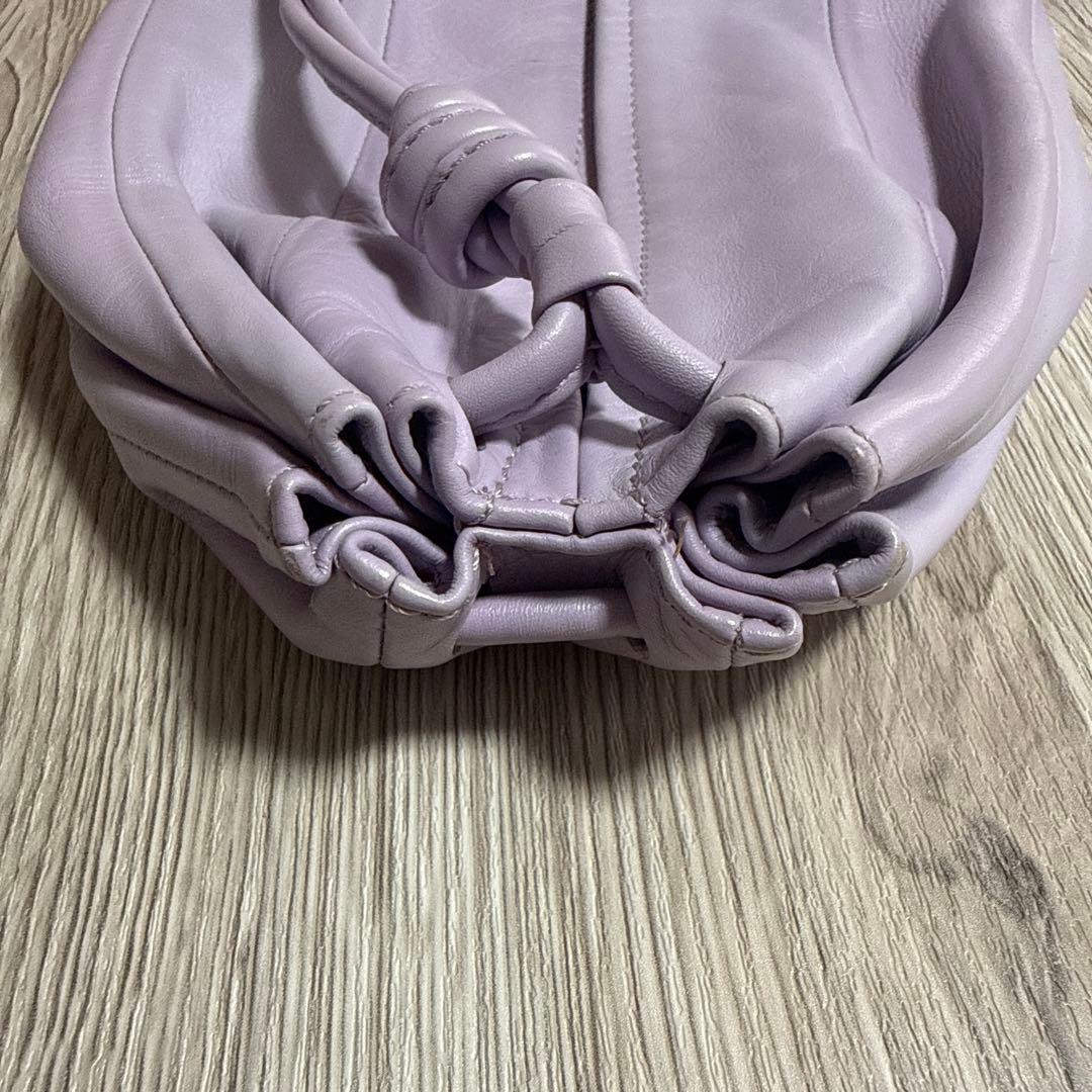 値下【marimekko】 KARLA 薄紫 レザー ショルダーバッグ - メルカリ