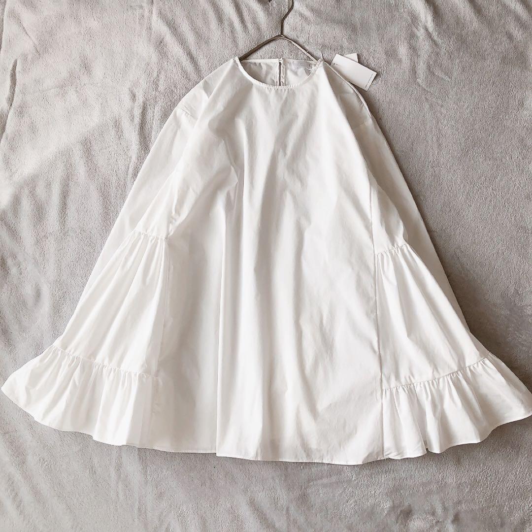 新品タグ付き】2025 Sono ソーノ チュニックブラウス ホワイトAライン