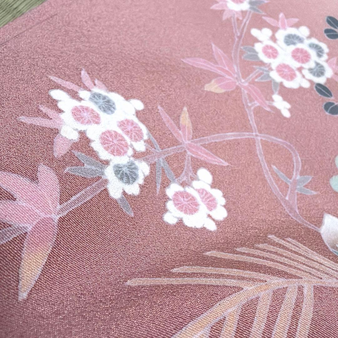 正絹　友禅染　付け下げ《花々》