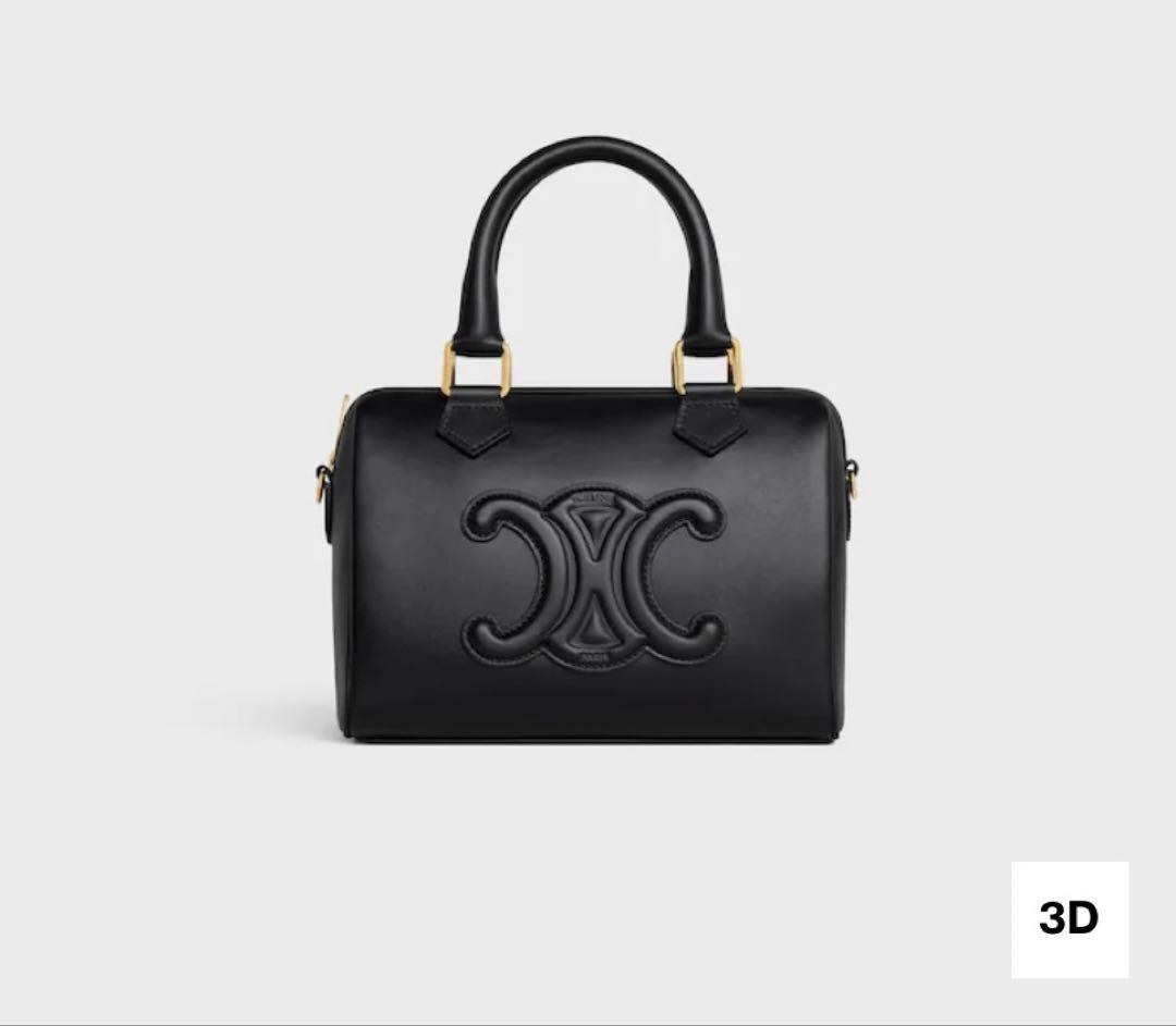 CELINE スモール キューボバッグ／サプルカーフスキン ブラック新品未