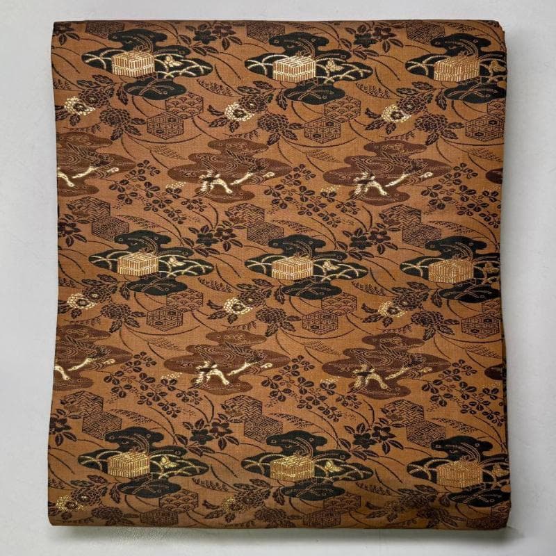 時代 丸帯 ① アンティーク着物 明治~大正 正絹 結婚式 婚礼 金襴緞子