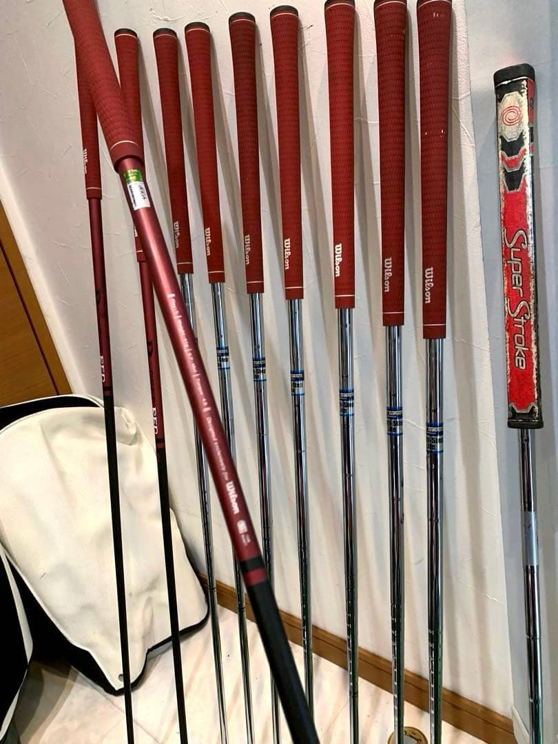 豪華 良品 ウィルソン ゴルフクラブ フルセット バッグ／アダバット