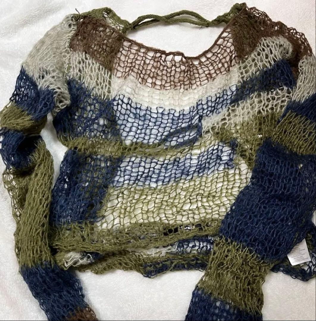 jaded london メッシュ ニット ハンソヒ ジェイディッドロンドン