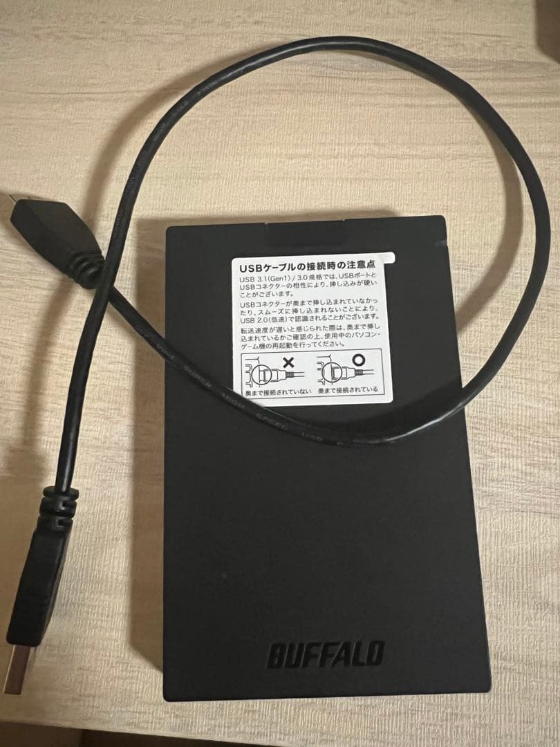 BUFFALO 外付けSSD SSO-PG1U03-BNL - メルカリ