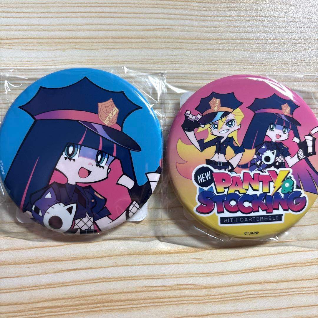 パンスト パンティ&ストッキング パンティ ストッキング 缶バッジ 2点