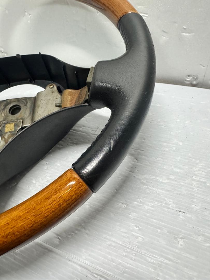 S230G アトレーワゴン☆後期純正オプション 革巻ウッドステアリング