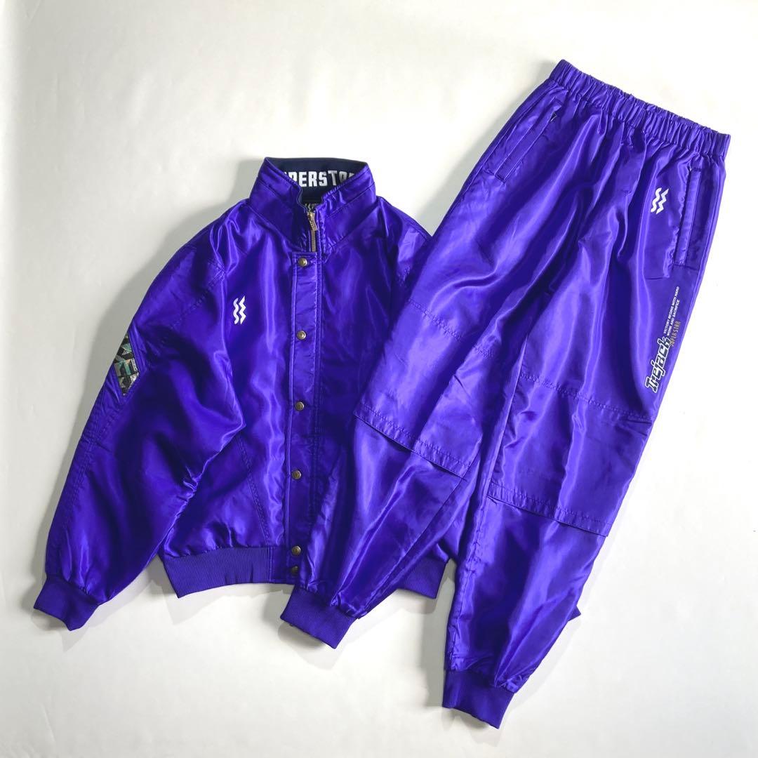 90s SUPER STAR ナイロン ジャージ セットアップ O 青紫 - メルカリ