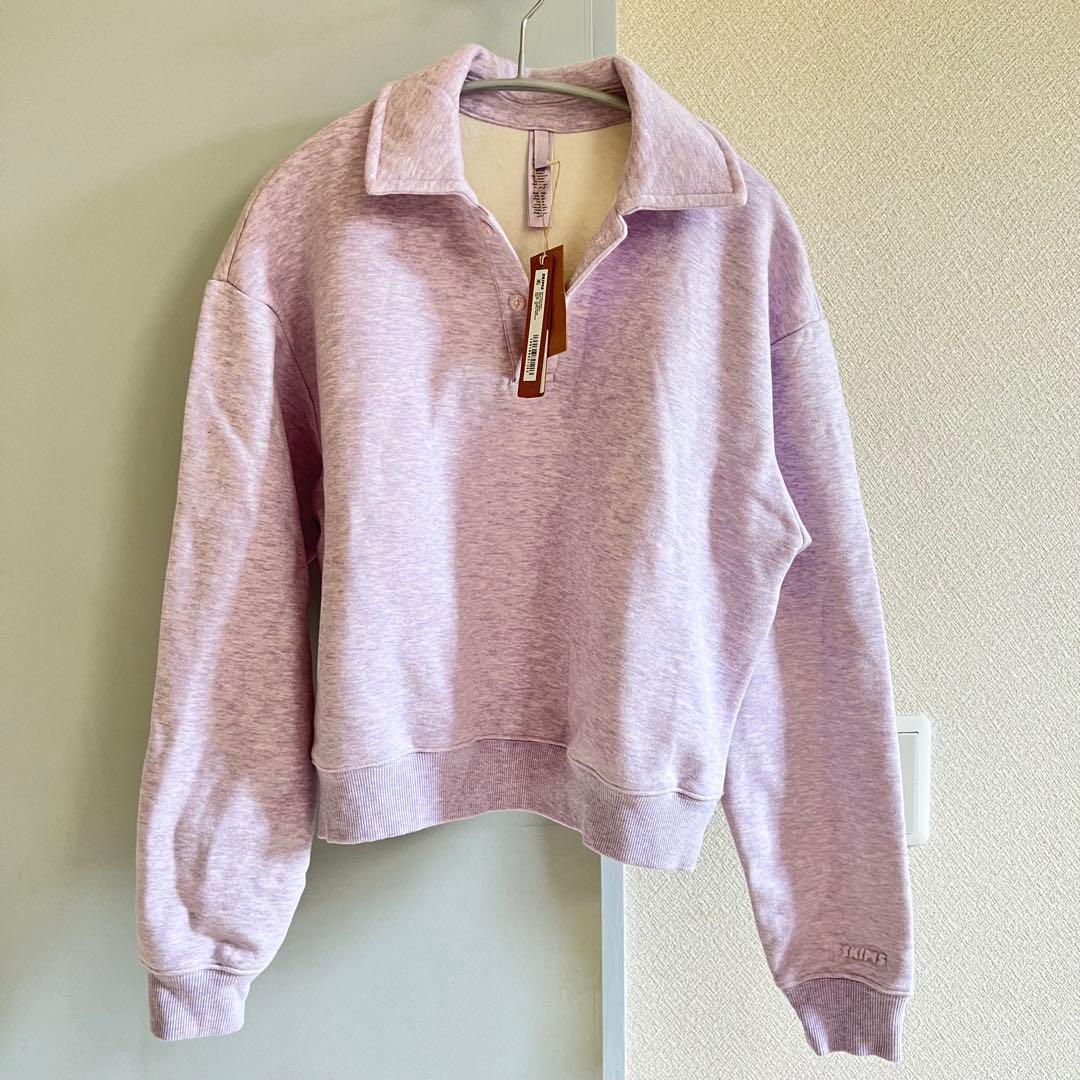 Skims スキムズ コットンフリース ポロ スウェットシャツ