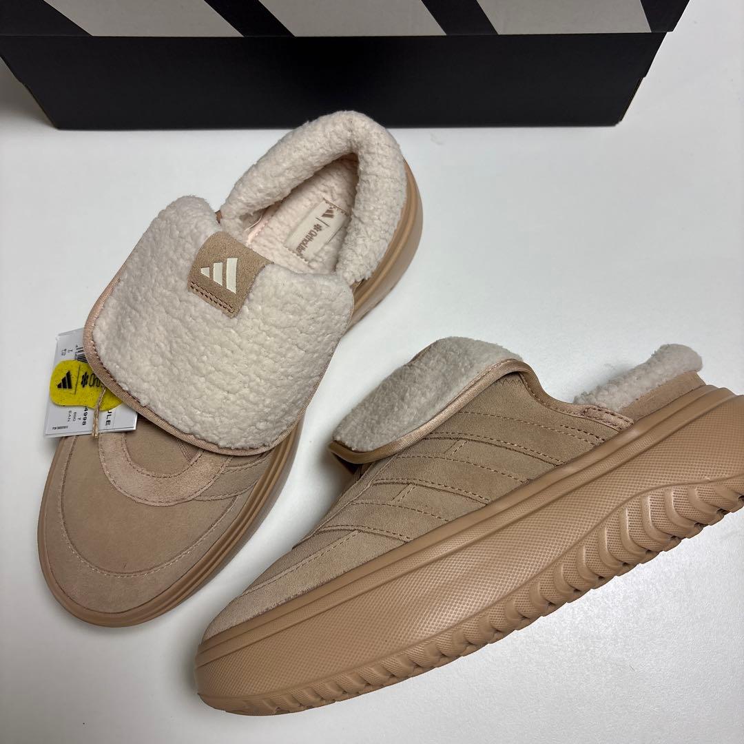 【訳あり】adidas ベージュミュール　25.5cm