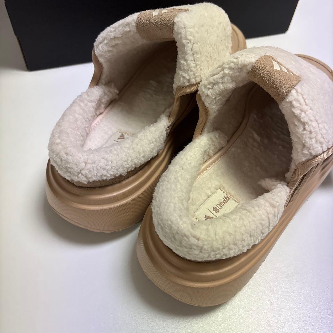 【訳あり】adidas ベージュミュール　25.5cm