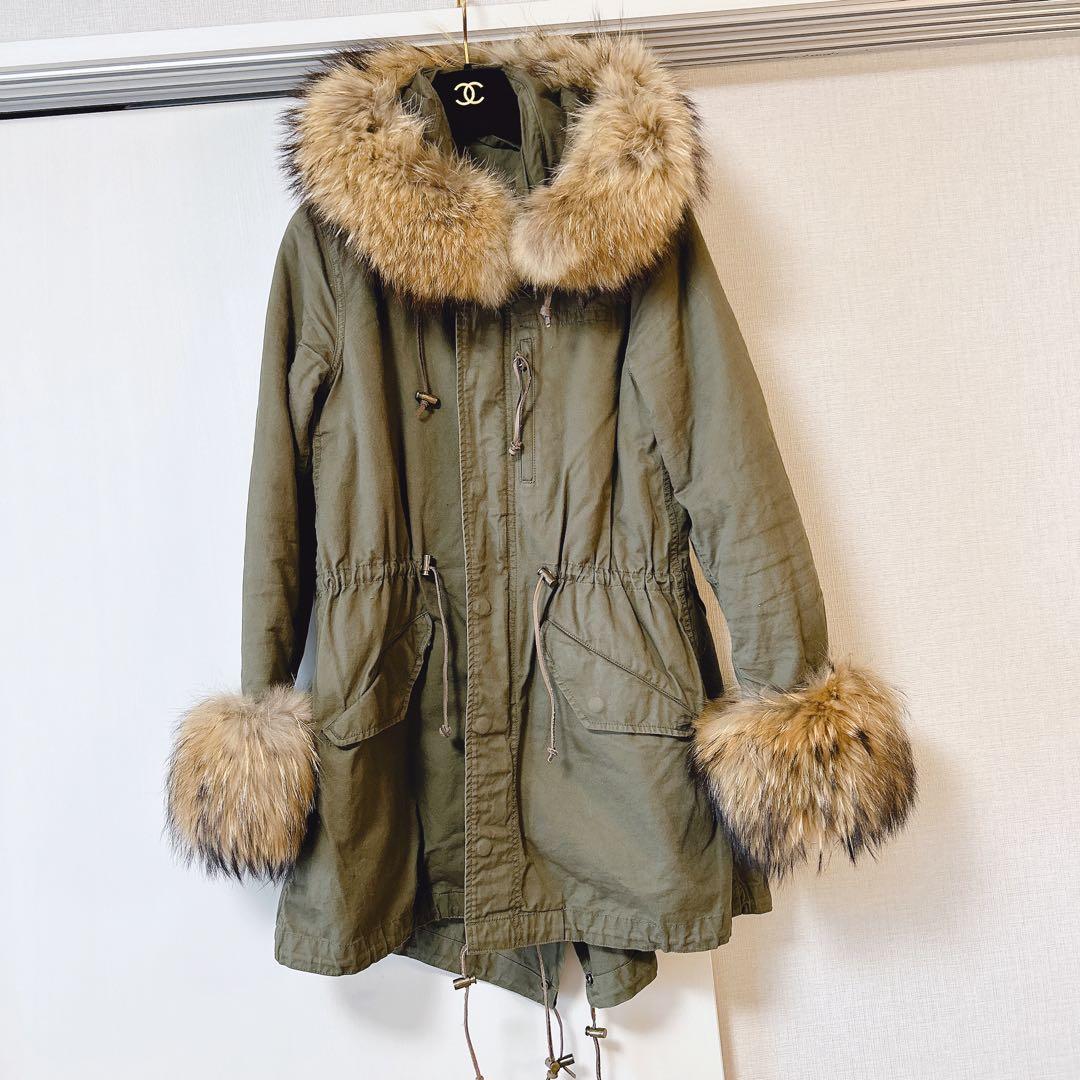 goaゴア スペシャルモッズコート カーキ リアルファー y2k archive