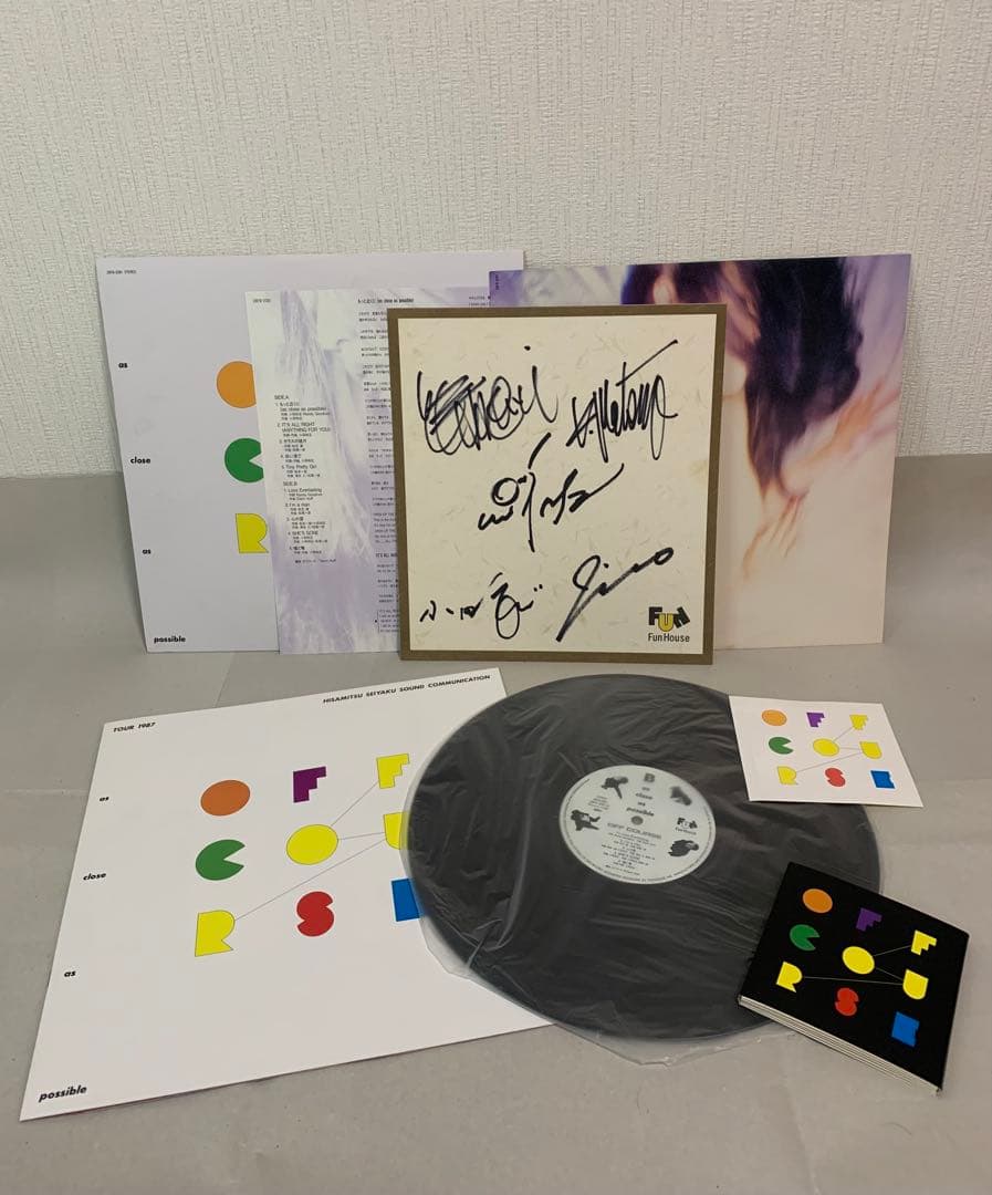 オフコース サイン色紙／ツアーパンフ•フォトブック／LPレコード他 オフコース サイン色紙／ツアーパンフ•フォトブック／LPレコード他