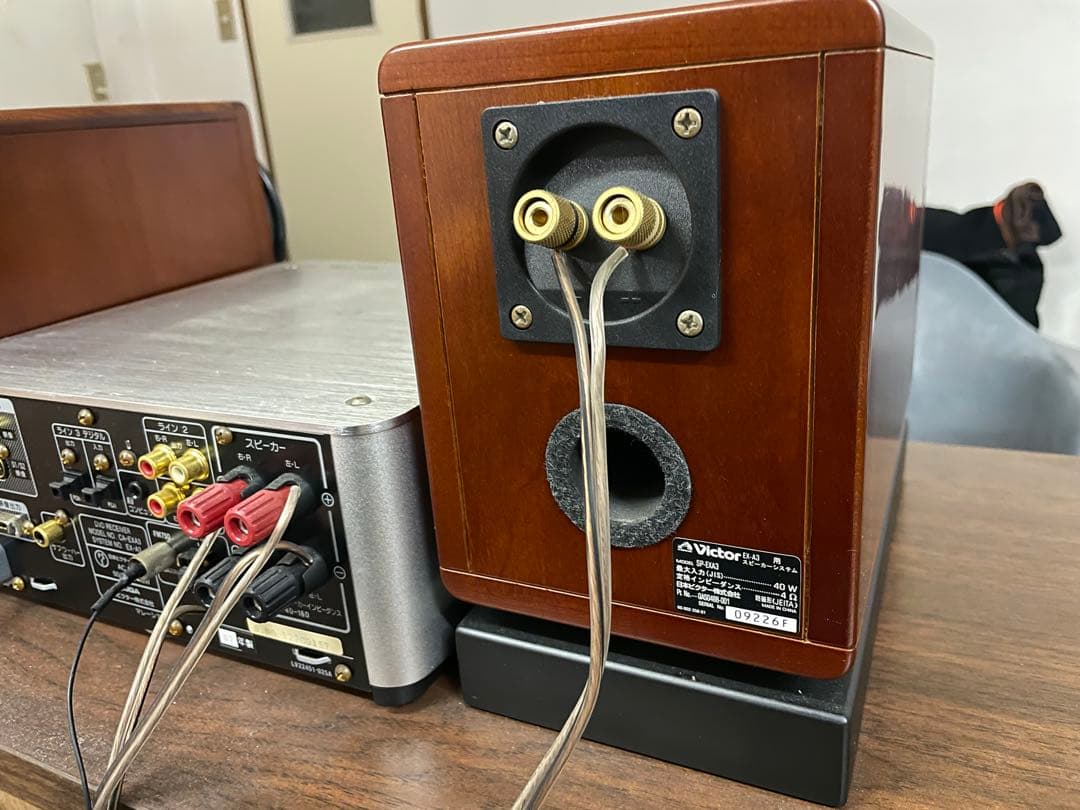 Victor ウッドコーンスピーカー 台付！本体ジャンクの通販はau PAY