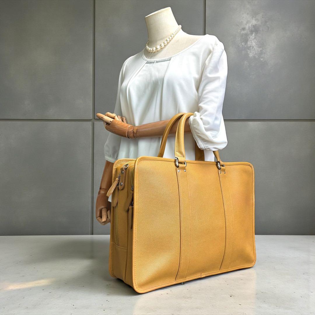 《美品》INDEED インディード ビジネスバック ブリーフケース 収納多め