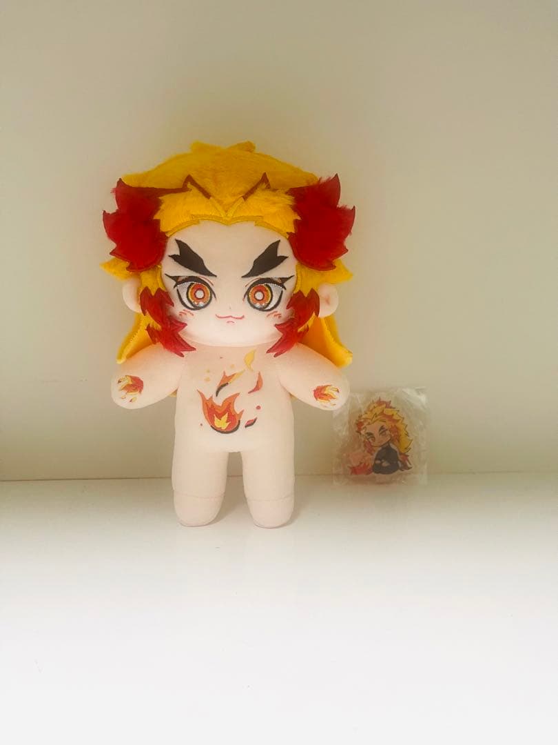 20cm ぬいぐるみ 炎柱　煉獄杏寿郎　激カワ　スケルトン入りタイプ 特典付き Amazon.co.jp: 鬼 滅 煉獄 杏寿郎 着せ替えぬいぐるみ スケルトン入り