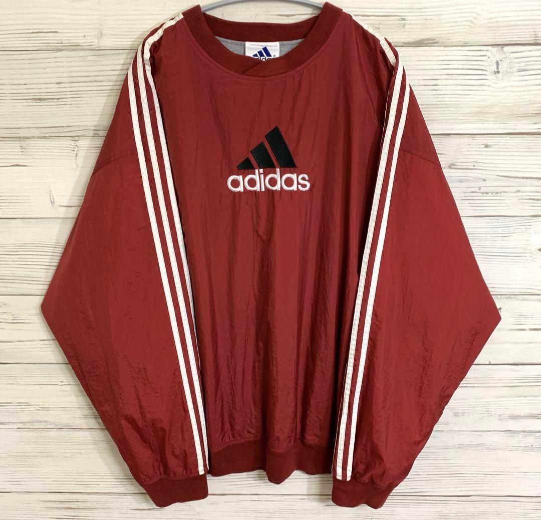adidas ナイロンジャケット プルオーバー 赤 レッド 常田大希着用