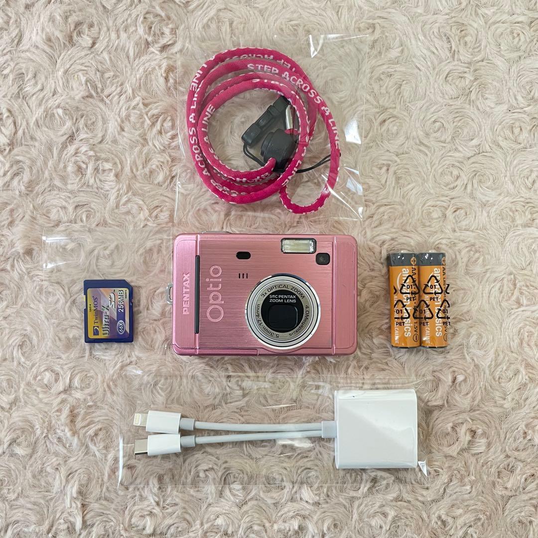 動作確認済✨PENTAX Optio S40✨スマホ転送OK 単三電池 可愛い