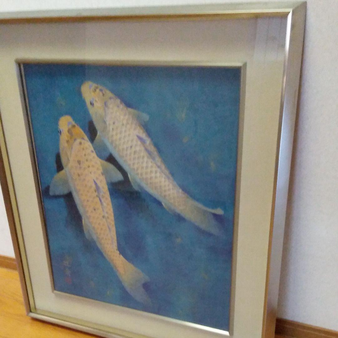 利倉群青 鯉 肉筆 F10 - メルカリ